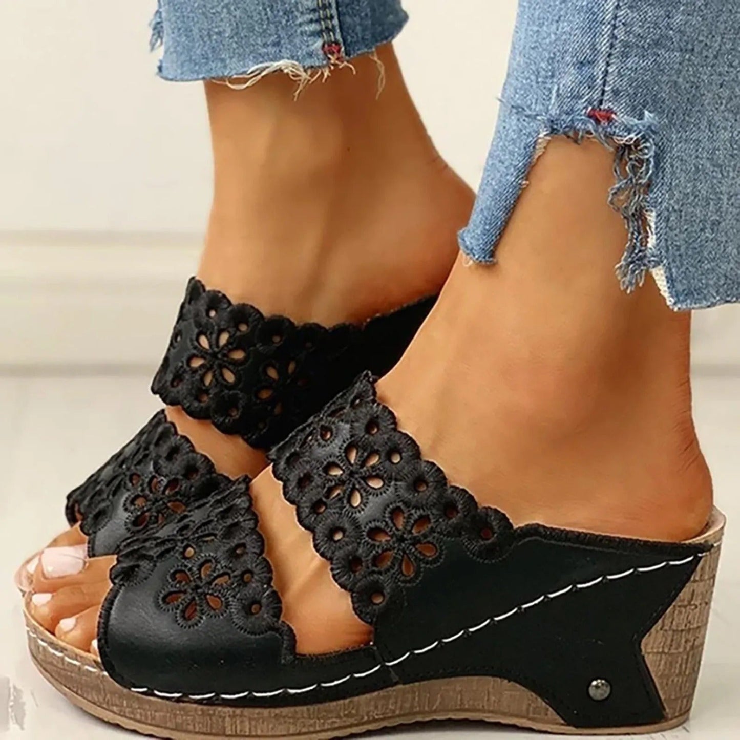 Natacha™ | Sandal Med Kilehæl