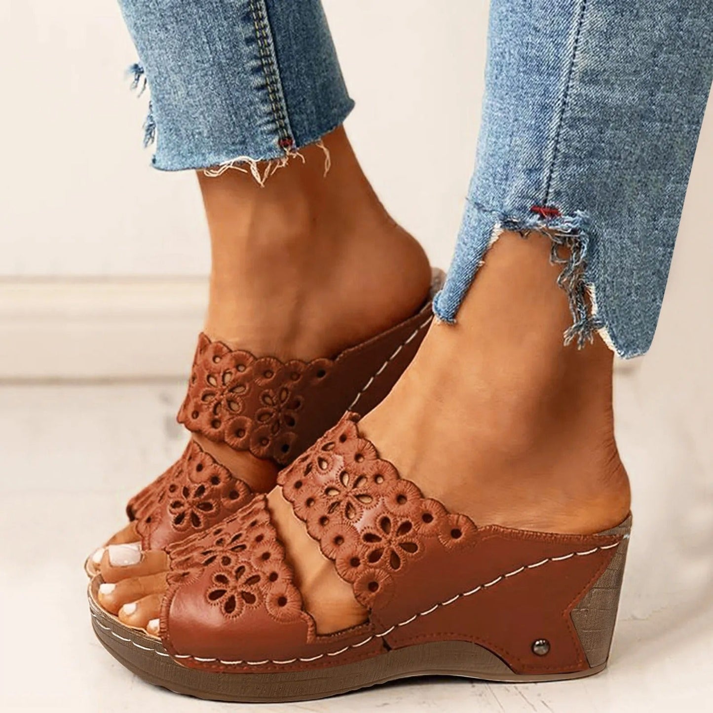 Natacha™ | Sandal Med Kilehæl