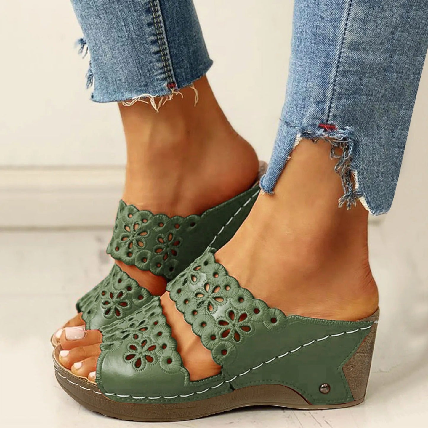 Natacha™ | Sandal Med Kilehæl
